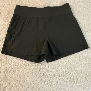 Athleta Olive Green Crossroads Shorts with Side Pockets